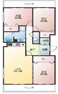 グリーンレジデンス須磨【2階】の間取り