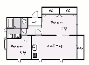 ガーデンハウス東落合3号棟【2階】の間取り