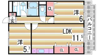 ベイビレッジINOUE【2階】の間取り
