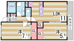 プラムガーデン【2階】の間取り