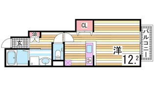 ソレイユカーサ【1階】の間取り