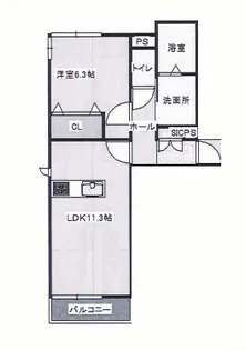 ウィルディコートI【1階】の間取り
