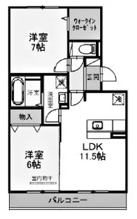 サニープレイス塩屋台【2階】の間取り