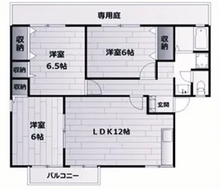 メゾンシャルマン【1階】の間取り