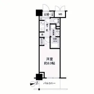 ブランシエスタ明石【7階】の間取り
