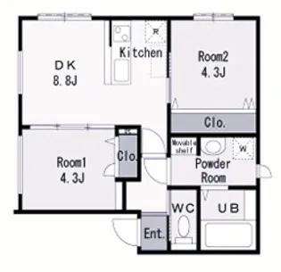 EVER LIFE 西明石Ⅱ【1階】の間取り