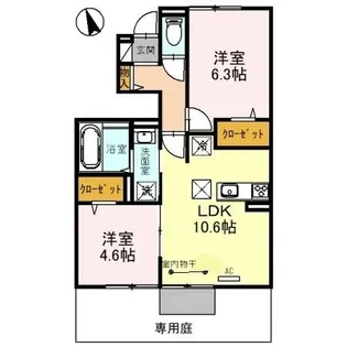 アルコバレーノVIII【1階】の間取り