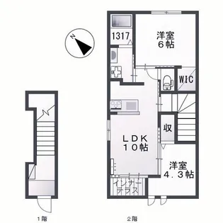 ウィステリア【2階】の間取り