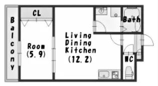ジーメゾン明石魚住1【1階】の間取り