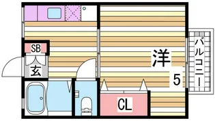 サンライフ森【2階】の間取り