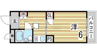 ハイツsea&see【5階】の間取り