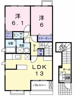 ルナパレス C【2階】の間取り