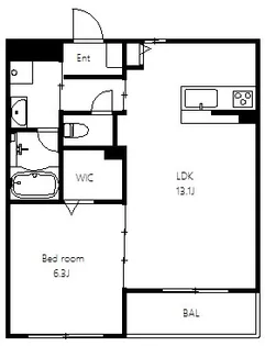 プライア貴崎【1階】の間取り