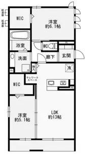 シャルム ソレイユIII番館【1階】の間取り