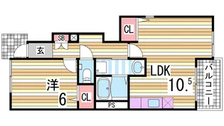 ガーデンヒルズ神戸西【1階】の間取り