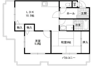 ドムールコスモス美山台【1階】の間取り
