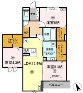 リアン朝霧【2階】の間取り