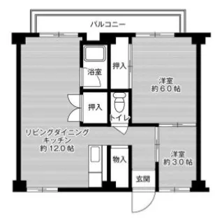 ビレッジハウス東二見5号棟【3階】の間取り