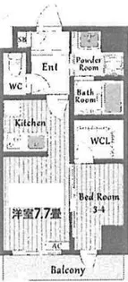 モレスヴィラ明石【3階】の間取り