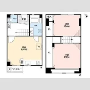 松が丘住宅14号棟【2階】の間取り