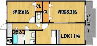 エートルウールー【2階】の間取り