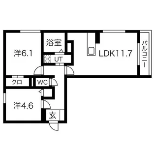 Villa le Euphoria AKASHI・OKUBOCHO【2階】の間取り