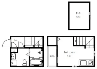 ハーモニーテラス瑞穂通【1階】の間取り
