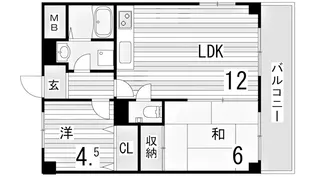 アドモリモト下畑【4階】の間取り