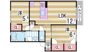 ディアス潤和【2階】の間取り