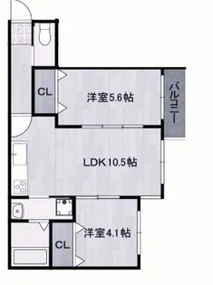 グランフォート明石城北【2階】の間取り