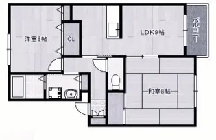 グランディール1【2階】の間取り
