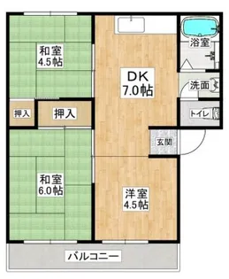 上高丸厚生年金住宅3号棟【2階】の間取り