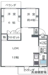 厚生年金住宅C棟【2階】の間取り