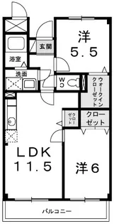 ポレール伊川II【2階】の間取り
