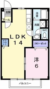 ロイヤルハイツIII【1階】の間取り