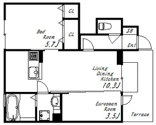 ウィット垂水II【1階】の間取り