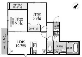 コーシェリ・アイ【1階】の間取り
