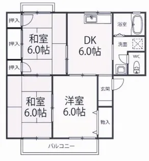 フレマリール高苗代【1階】の間取り