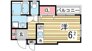 ワコーレヴィアーノ須磨月見山本町【2階】の間取り