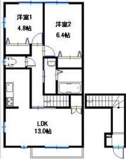 ラフィーエ住吉【2階】の間取り