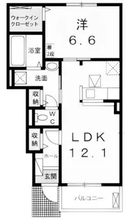 アルコバレーノVII サウス【1階】の間取り