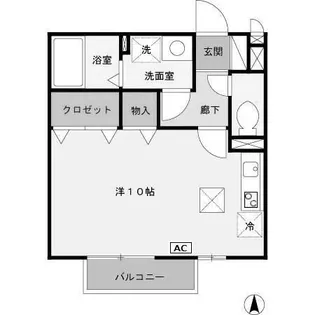 フローラ山の下【1階】の間取り