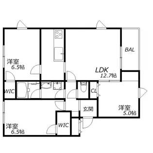 グルーブ五色山【2階】の間取り