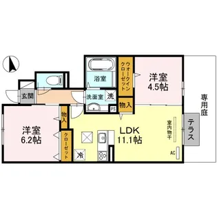 エスポワール【1階】の間取り