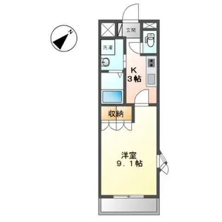 エイトピア八木【1階】の間取り