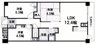 プログレス西明石駅前【6階】の間取り