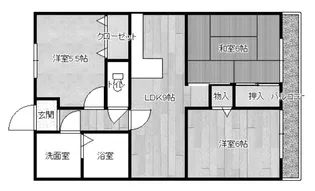 サンクレール本多聞【5階】の間取り