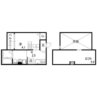 シャイニー西舞子【1階】の間取り
