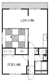 サニーハイツ【4階】の間取り