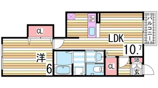 ソレイユ丸塚【1階】の間取り